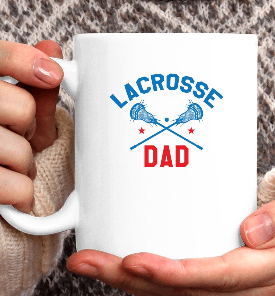 Lacrosse Dad Vintage Lacrosse Player Stick Retro Coffee Mug