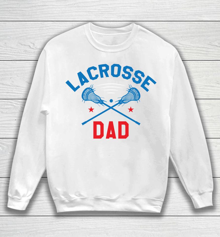 Lacrosse Dad Vintage Lacrosse Player Stick Retro Sweatshirt