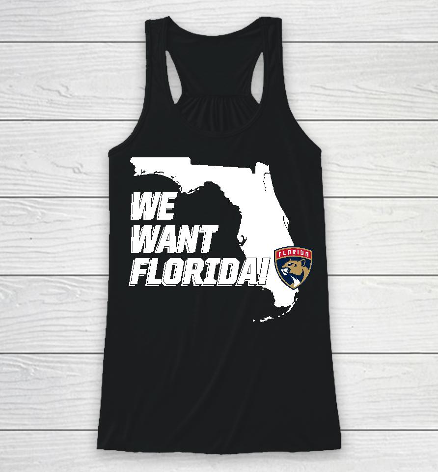 Lacrosswear Florida Panthers We Want Florida Racerback Tank