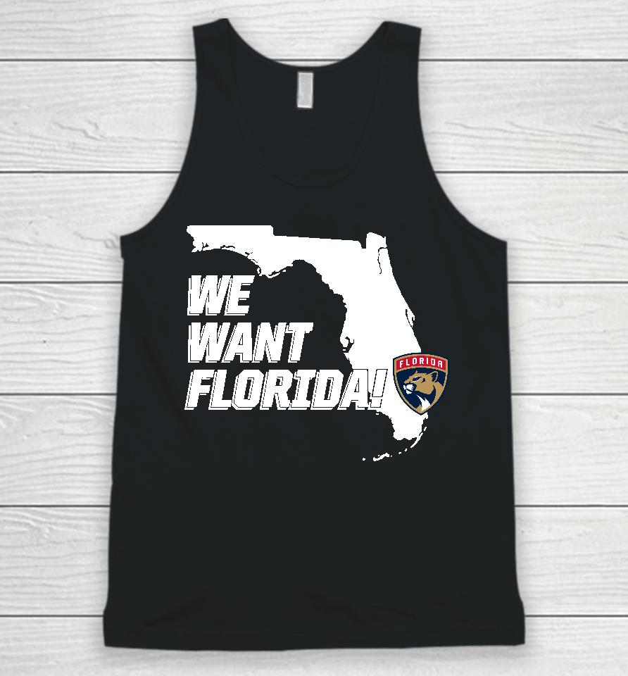 Lacrosswear Florida Panthers We Want Florida Unisex Tank Top