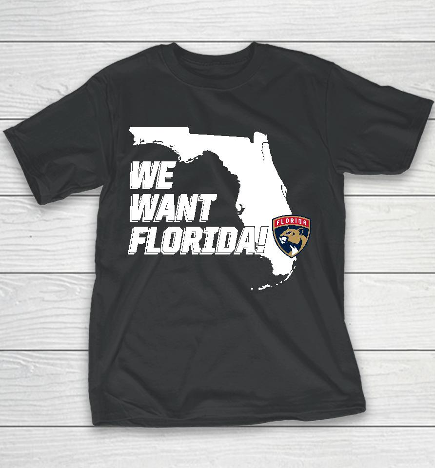 Lacrosswear Florida Panthers We Want Florida Youth T-Shirt