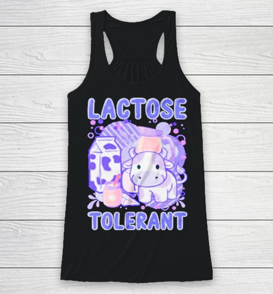 Lactose Intolerant Funny Milk Racerback Tank