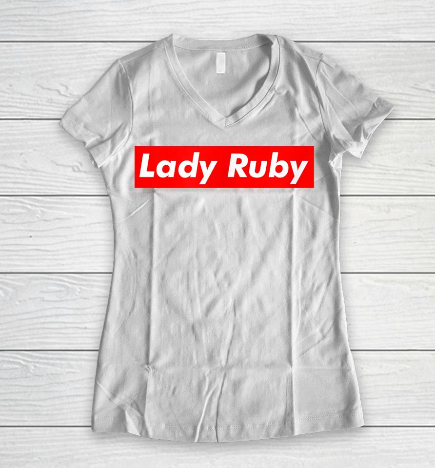Lady Ruby Shirt I Stand With Lady Ruby Freeman Women V-Neck T-Shirt