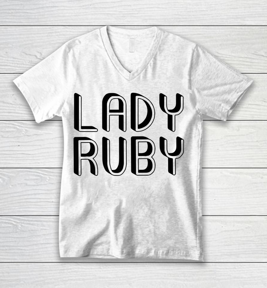 Lady Ruby Unisex V-Neck T-Shirt