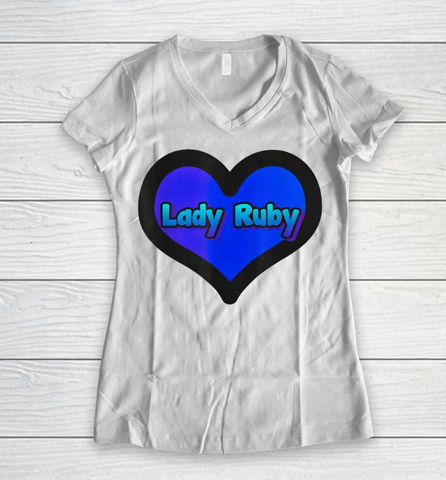 Lady Ruby Women V-Neck T-Shirt