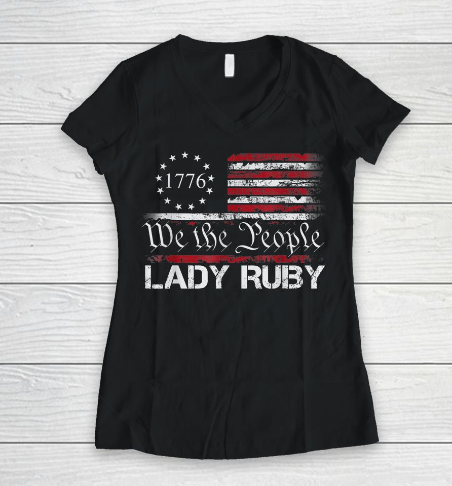 Lady Ruby Women V-Neck T-Shirt