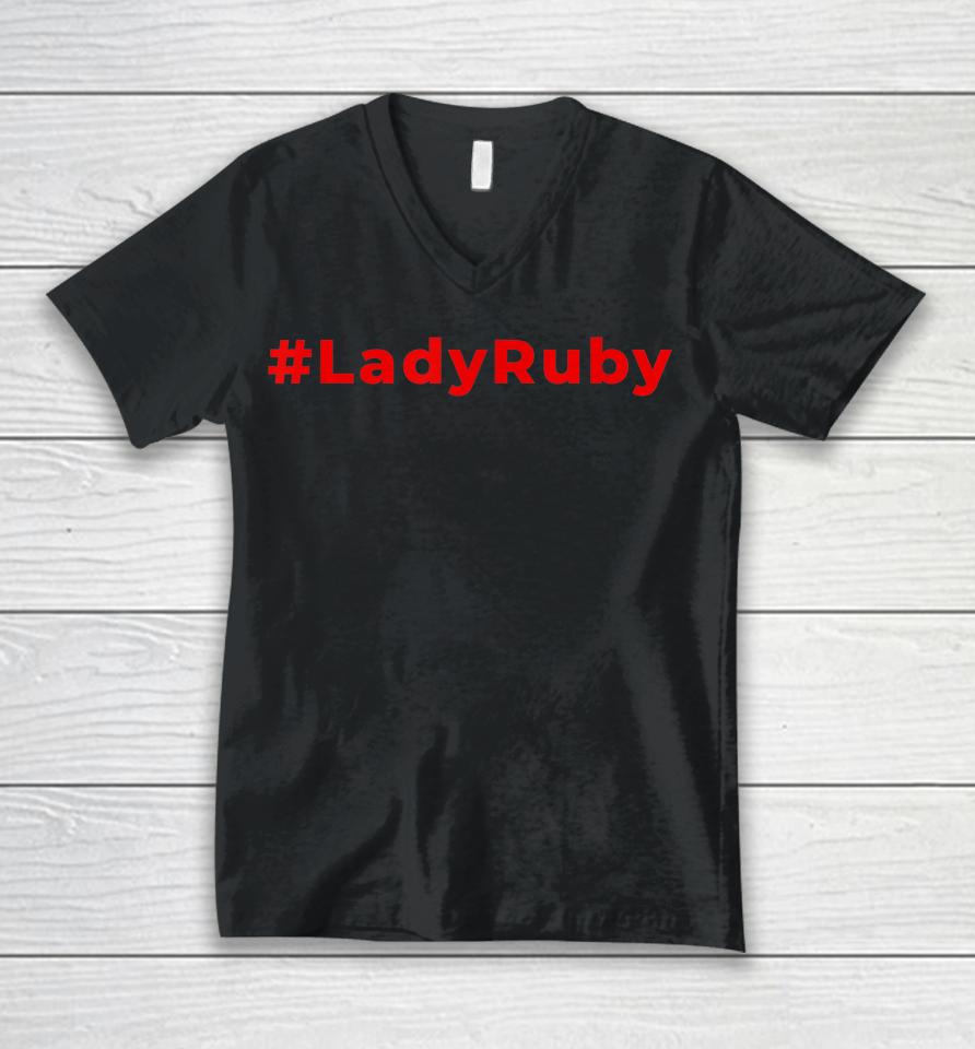 Lady Ruby Trump Unisex V-Neck T-Shirt