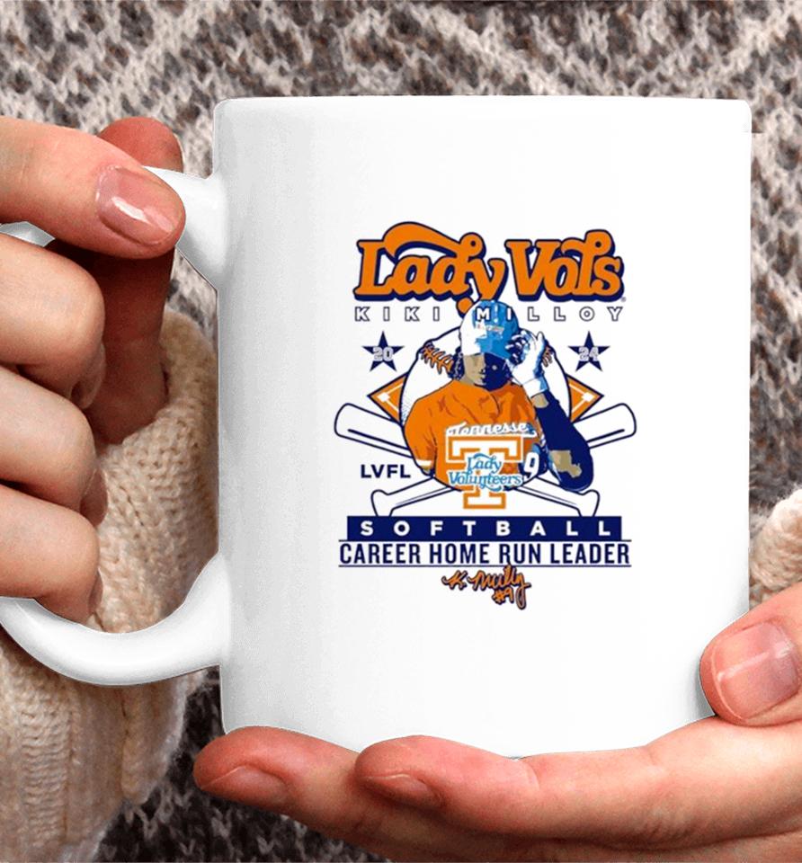 Lady Volunteers Kiki Milloy 2024 Lvfl Softball Career Home Run Leader Signature Coffee Mug