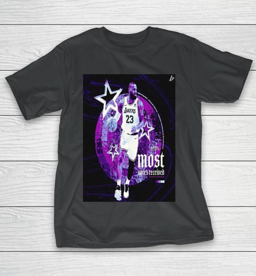 Lakers Lebron James Top Of The West Most Votes Received In Nba Western Conference T-Shirt