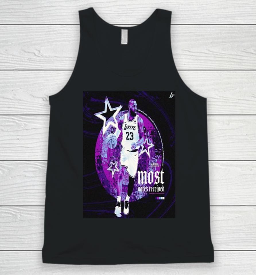 Lakers Lebron James Top Of The West Most Votes Received In Nba Western Conference Unisex Tank Top