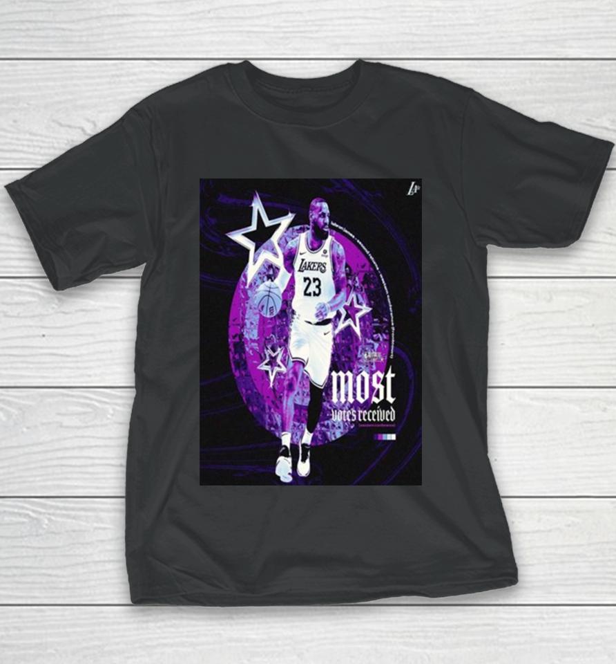 Lakers Lebron James Top Of The West Most Votes Received In Nba Western Conference Youth T-Shirt