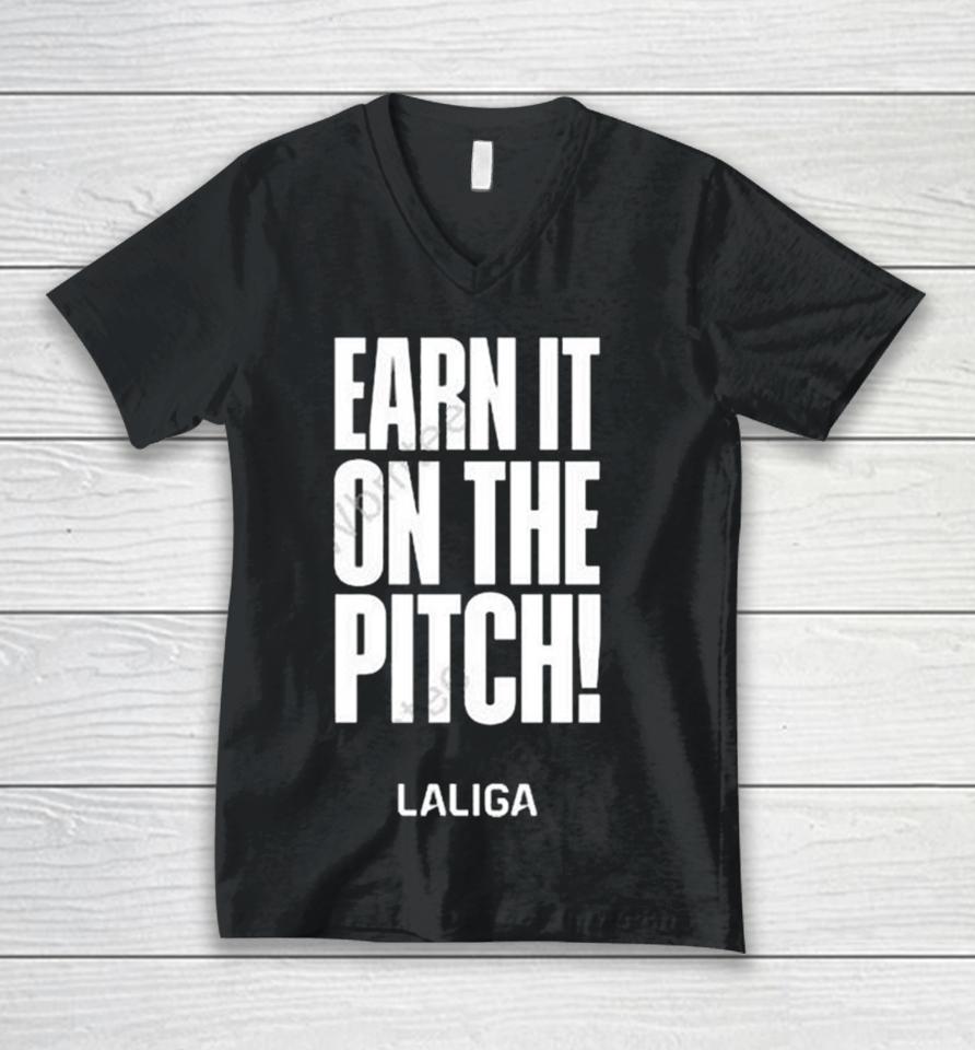 Laliga Corporativo Earn It On The Pitch Unisex V-Neck T-Shirt