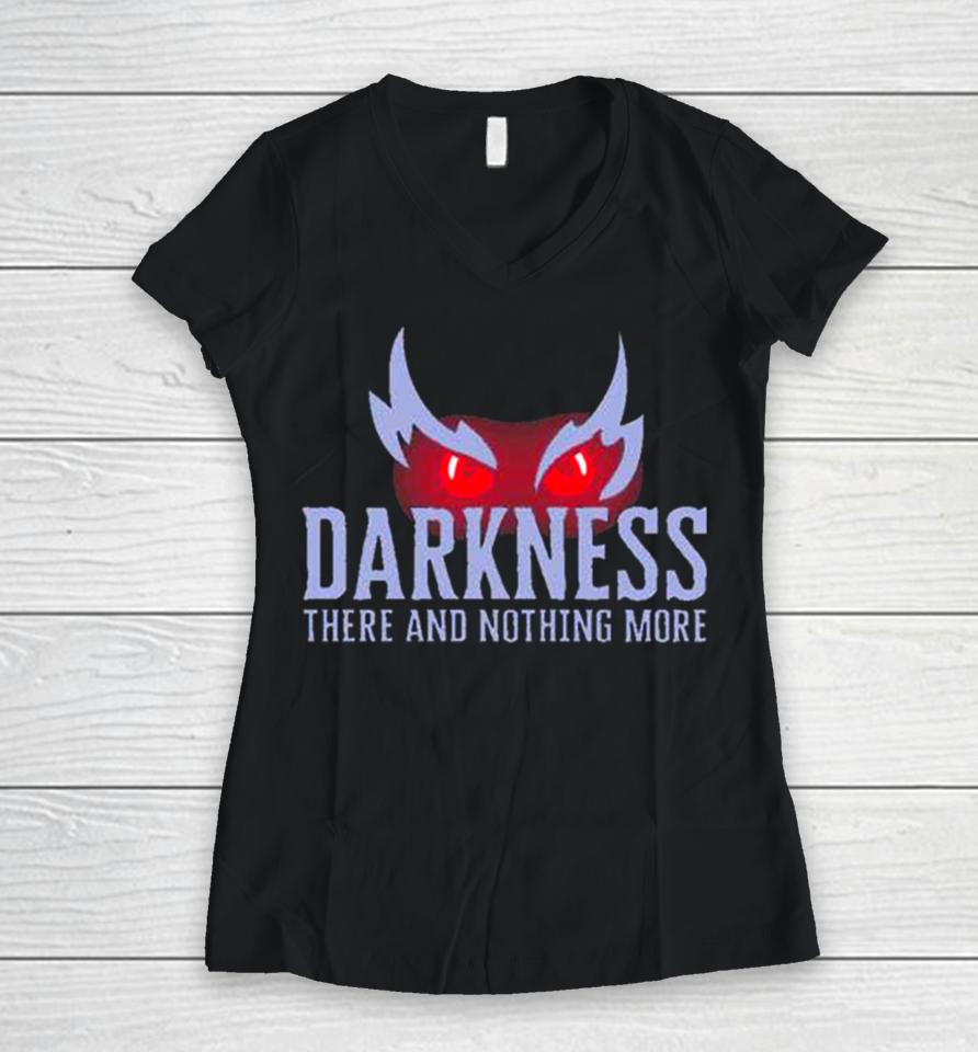 Lamar Jackson Wearing Darkness There And Nothing More Women V-Neck T-Shirt