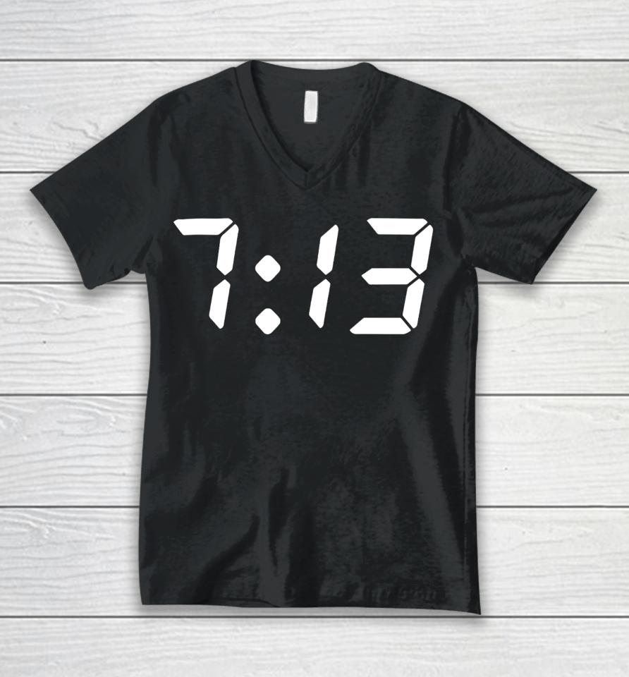 Lamar Odom Wearing 7 13 Unisex V-Neck T-Shirt