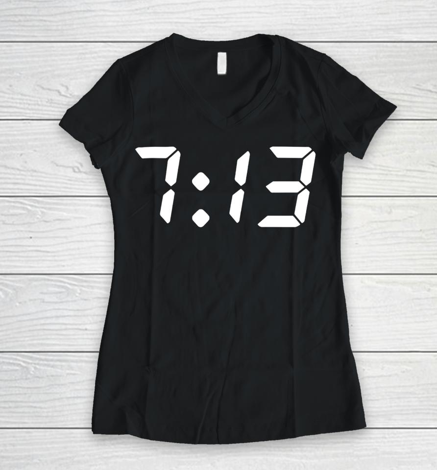 Lamar Odom Wearing 7 13 Women V-Neck T-Shirt
