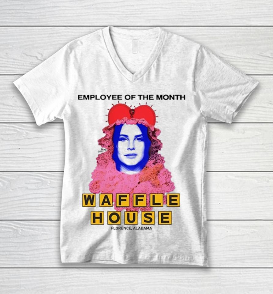 Lana Del Rey Employee Of The Month Waffle House Sihrtshirts Unisex V-Neck T-Shirt