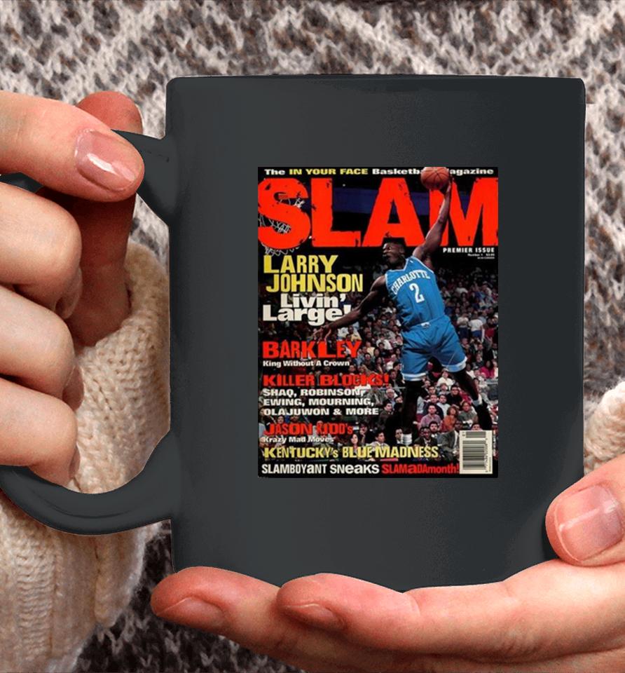 Larry Johnson Charlotte Hornet Livin’ Large Slam Cover Premier Issue Coffee Mug