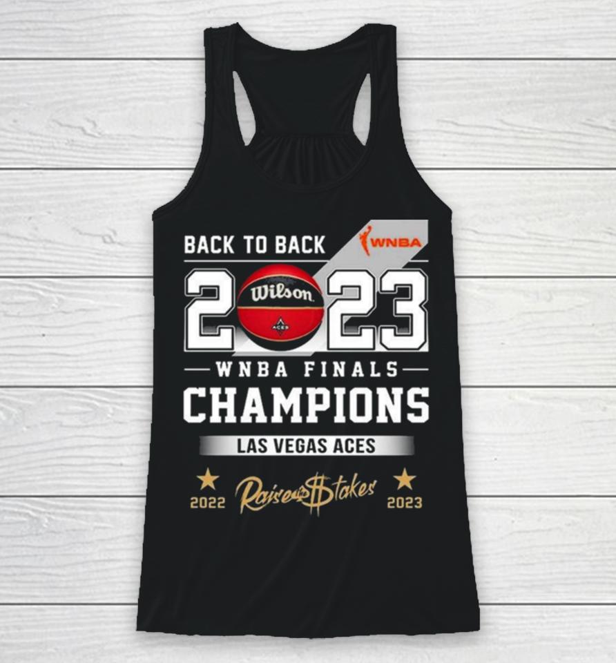 Las Vegas Aces Back To Back 2022 2023 Wnba Finals Champions T Racerback Tank