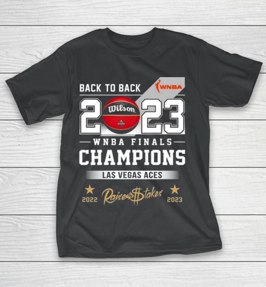 Las Vegas Aces Back To Back 2022 2023 Wnba Finals Champions T T-Shirt
