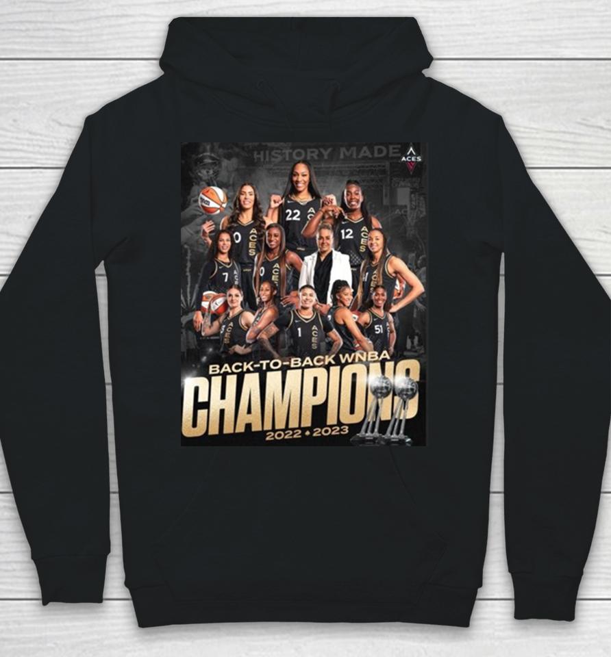 Las Vegas Aces Back To Back Wnba Champions 2022 – 2023 Poster Hoodie