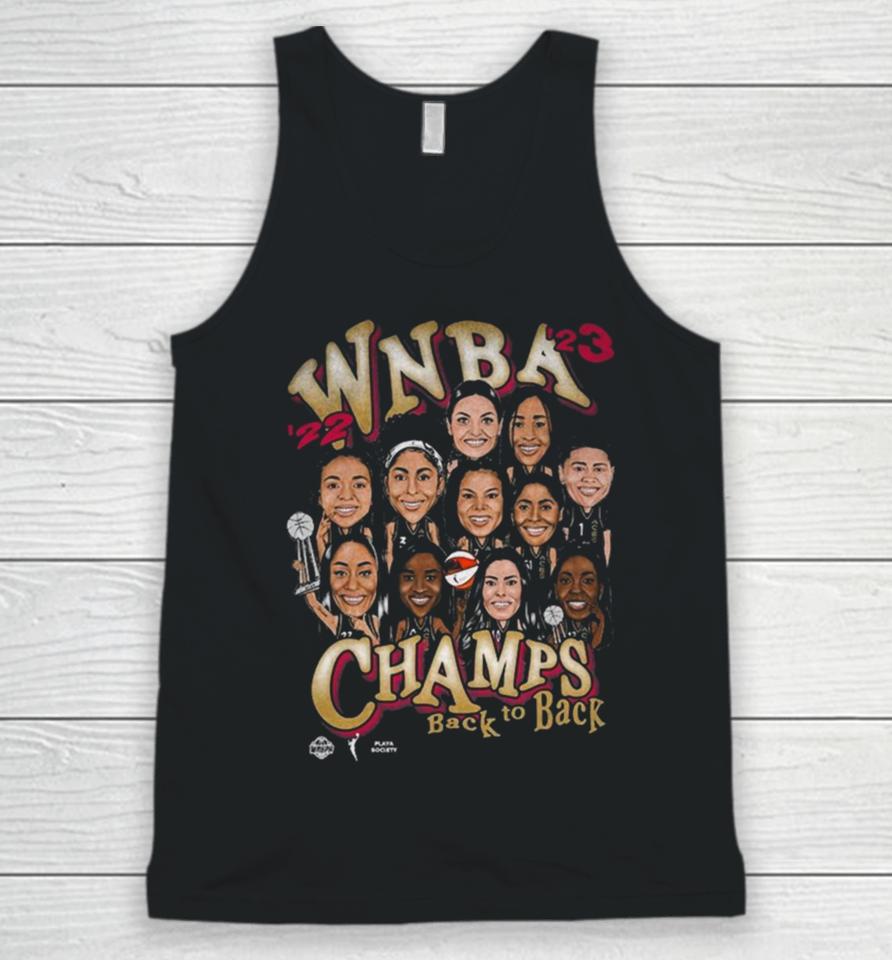 Las Vegas Aces Playa Society Back To Back Wnba 2022 – 2023 Finals Champions Roster Unisex Tank Top