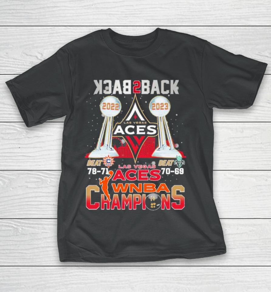 Las Vegas Aces Wnba Champions Back 2 Back 2022 2023 T-Shirt