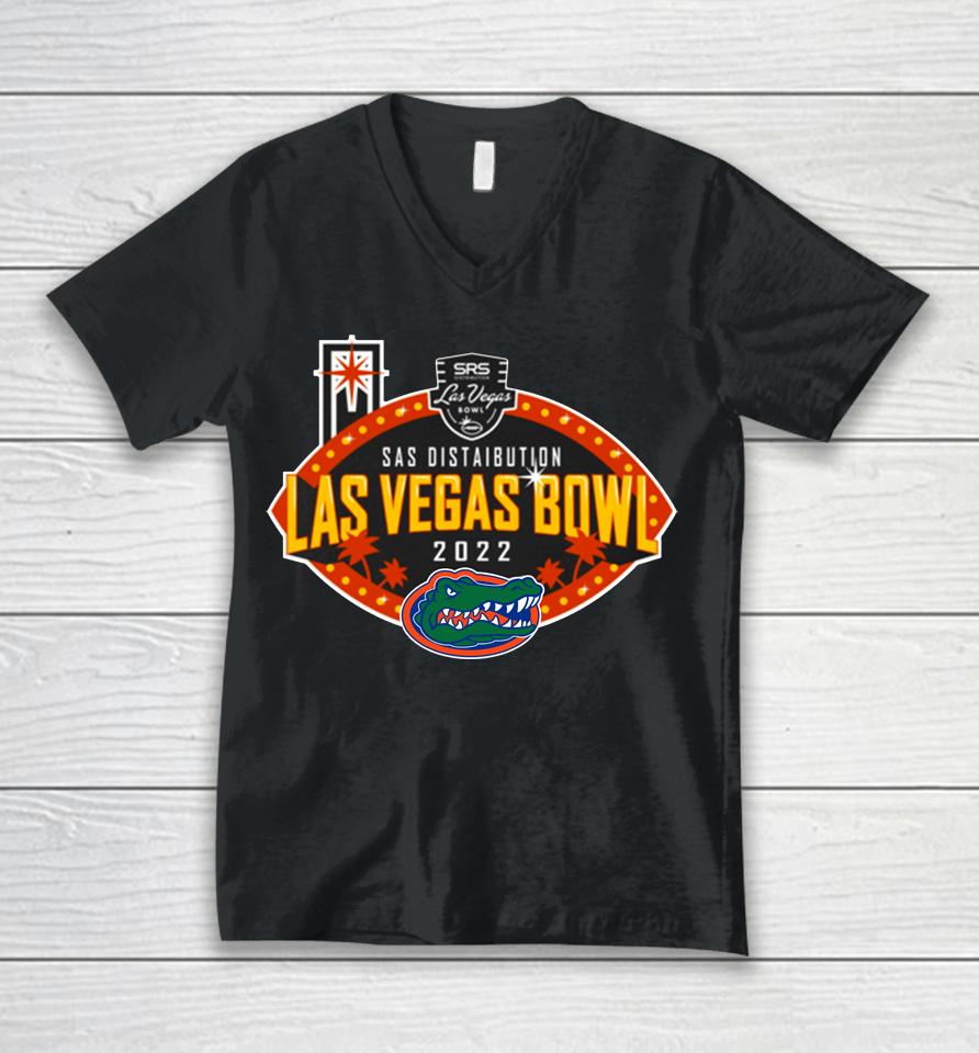 Las Vegas Bowl Shop Florida Gators Las Vegas Bowl 2022 Unisex V-Neck T-Shirt