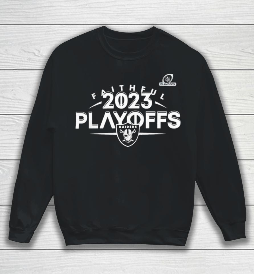 Las Vegas Raiders 2023 Nfl Playoffs Faithful Sweatshirt