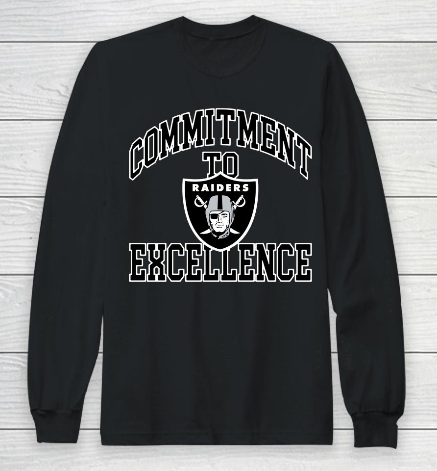 Las Vegas Raiders Commitment To Excellence Hyper Local Tri-Blend Long Sleeve T-Shirt