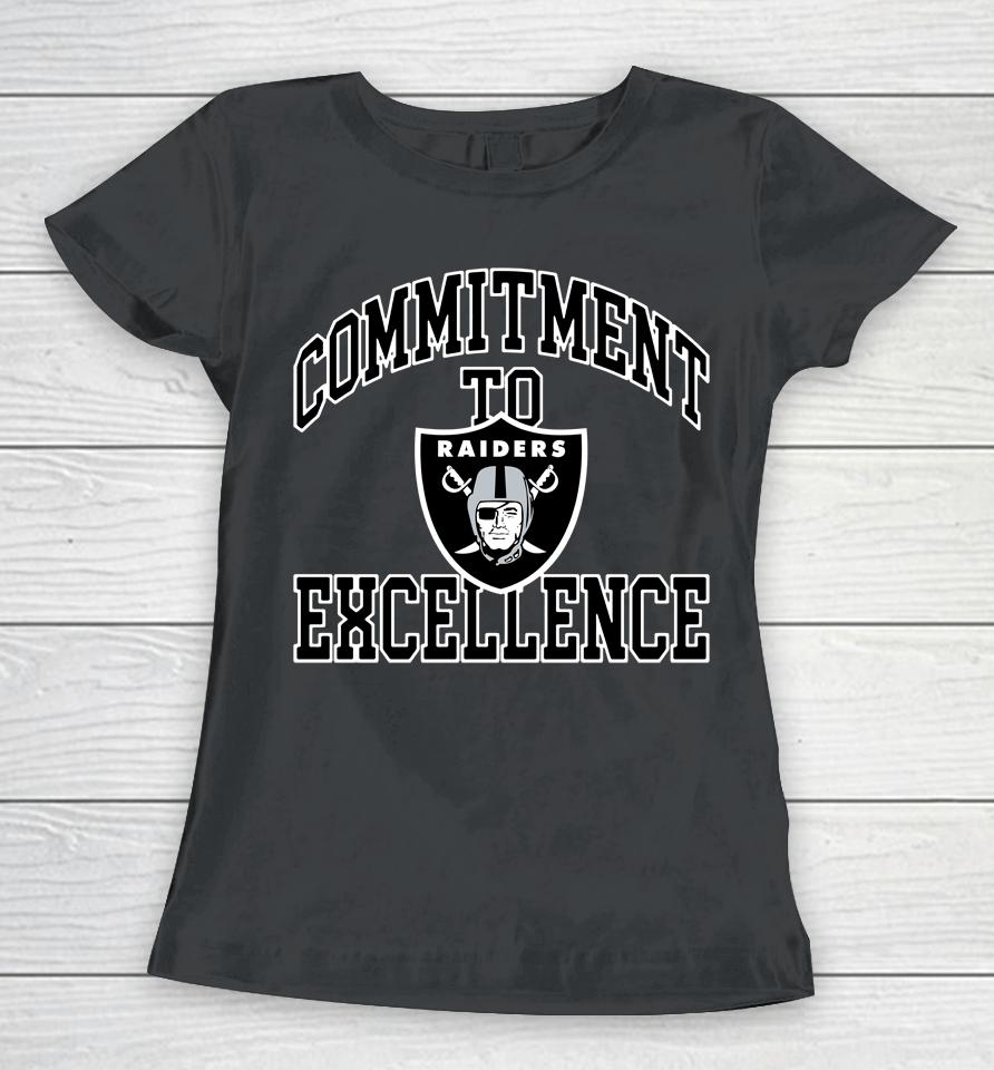 Las Vegas Raiders Commitment To Excellence Hyper Local Tri-Blend Women T-Shirt