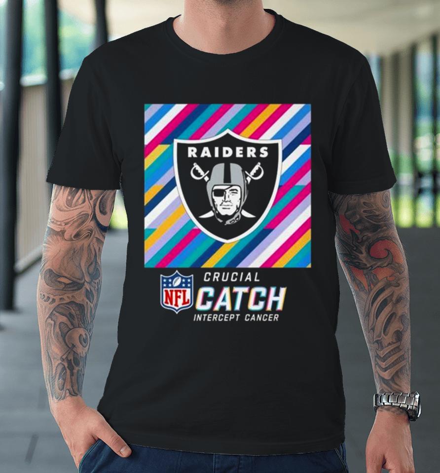 Las Vegas Raiders Nfl Crucial Catch Intercept Cancer Premium T-Shirt