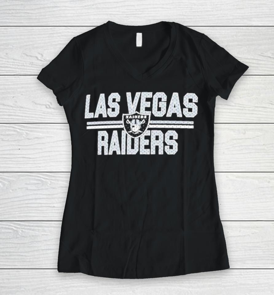 Las Vegas Raiders Starter Mesh Team Graphic 2024 Women V-Neck T-Shirt