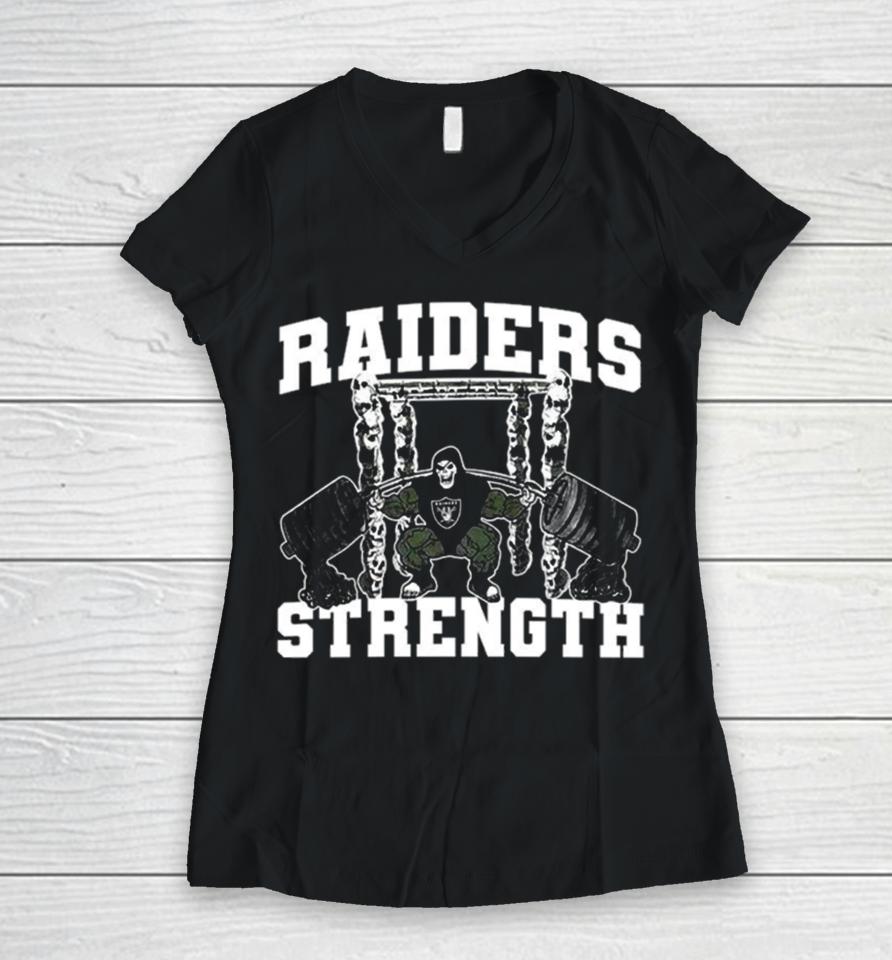 Las Vegas Raiders Strength Women V-Neck T-Shirt