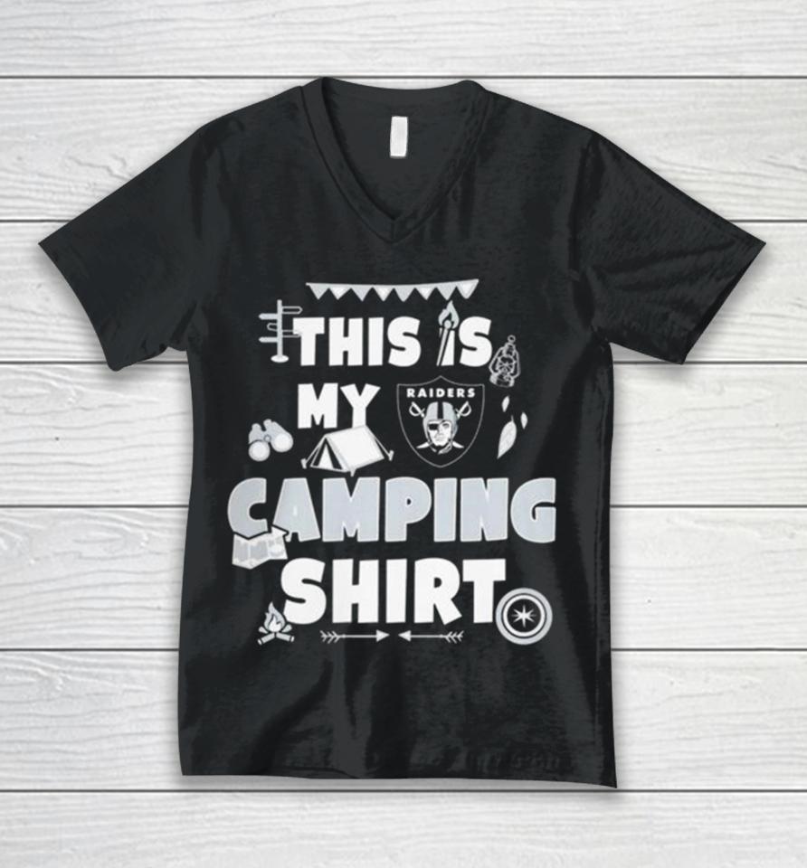 Las Vegas Raiders This Is My Camping Unisex V-Neck T-Shirt