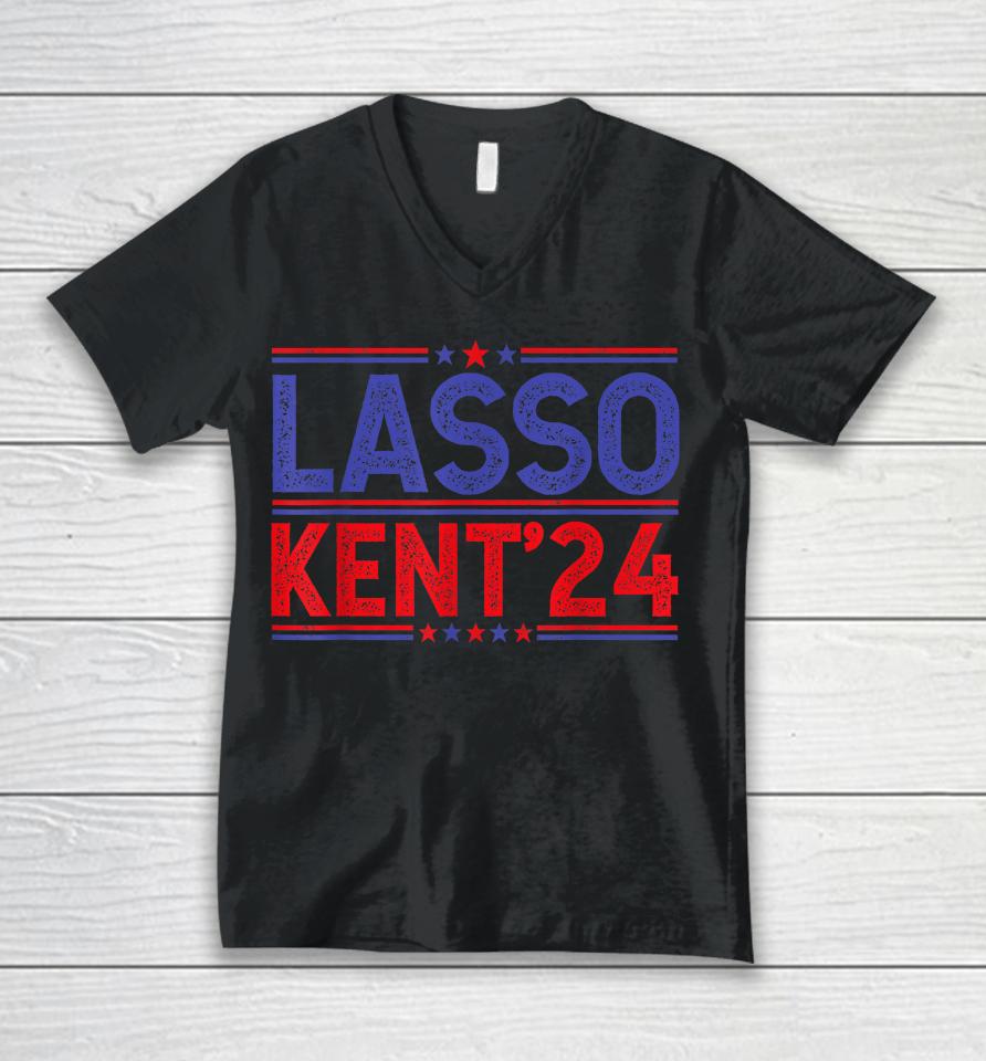 Lasso Kent' 24 Funny Usa Flag Sports 4Th Of July Election Unisex V-Neck T-Shirt