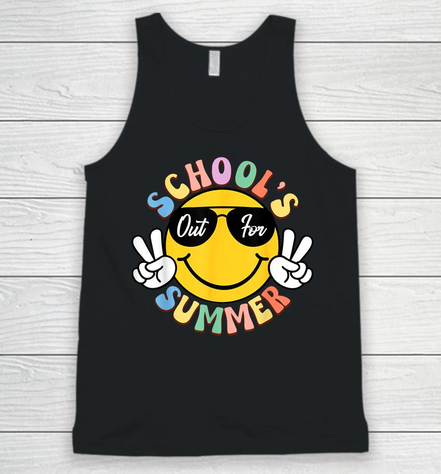 Last Day Of School Graduation Groovy Schools Out For Summer Unisex Tank Top