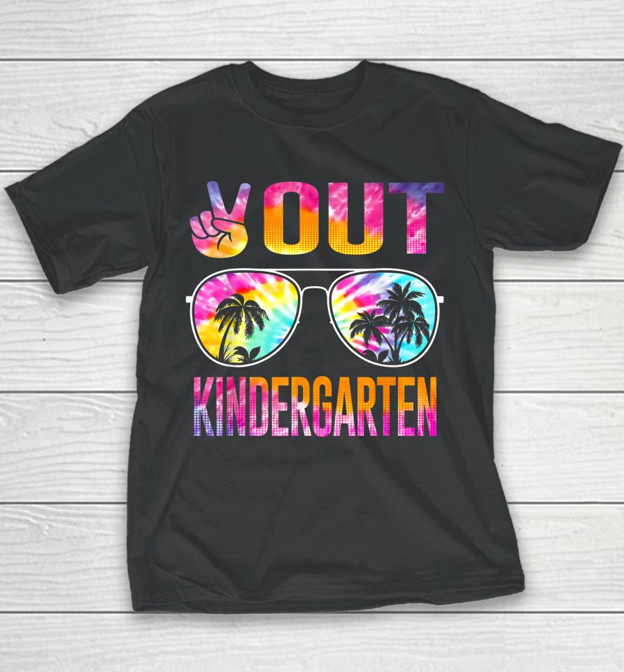 Last Day Of School Peace Out Kindergarten Teacher Youth T-Shirt