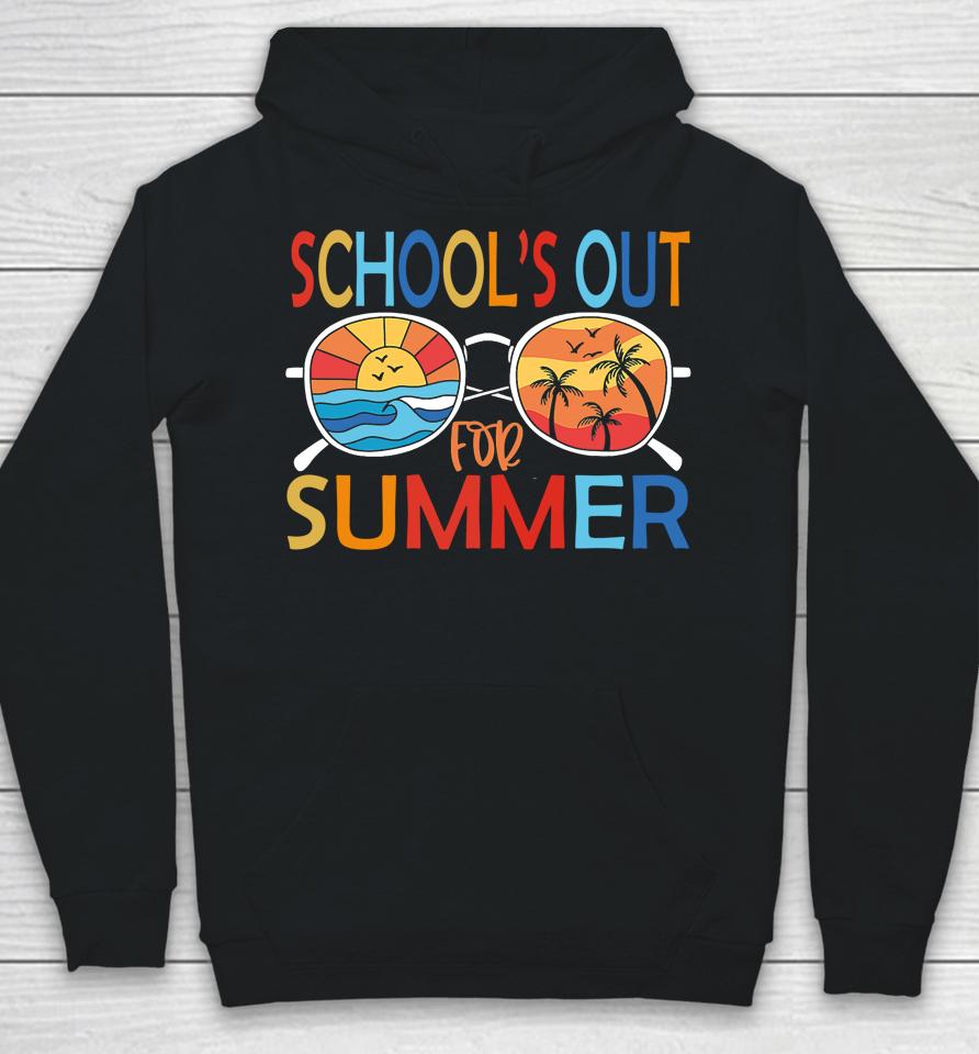 Last Day Of School Retro Schools Out For Summer Teacher Hoodie
