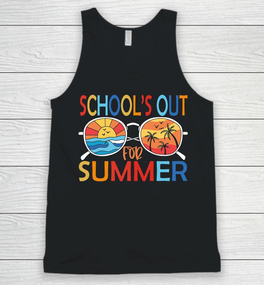 Last Day Of School Retro Schools Out For Summer Teacher Unisex Tank Top