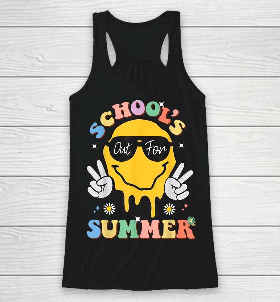 Last Day Of School Schools Out For Summer Teacher Racerback Tank