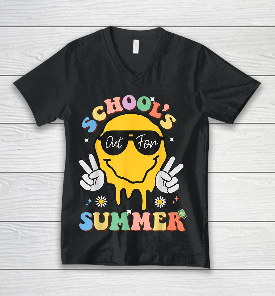 Last Day Of School Schools Out For Summer Teacher Unisex V-Neck T-Shirt