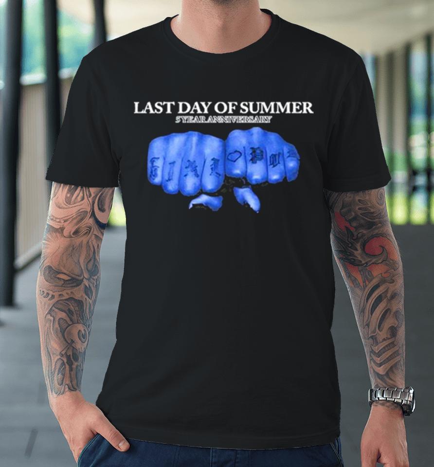 Last Day Of Summer 5 Year Anniversary Knuckles Premium T-Shirt