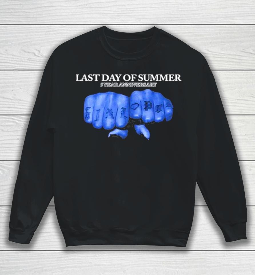 Last Day Of Summer 5 Year Anniversary Knuckles Sweatshirt