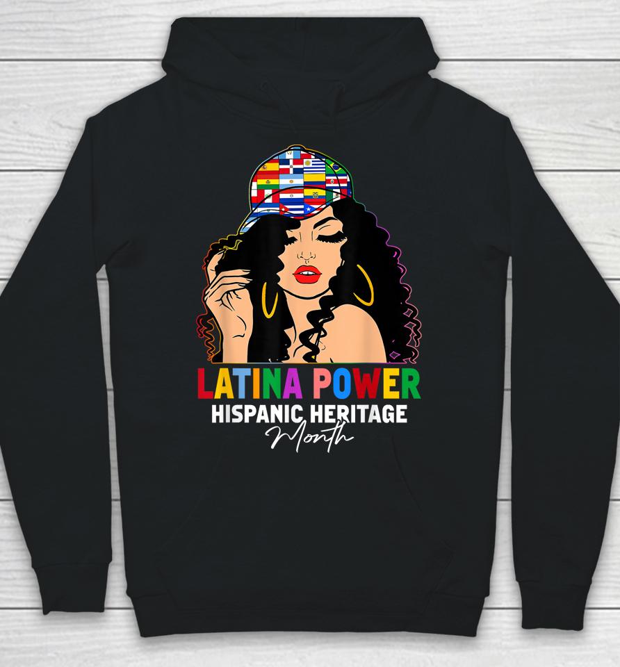 Latina Power Hispanic Heritage Month  Country Flags Hoodie