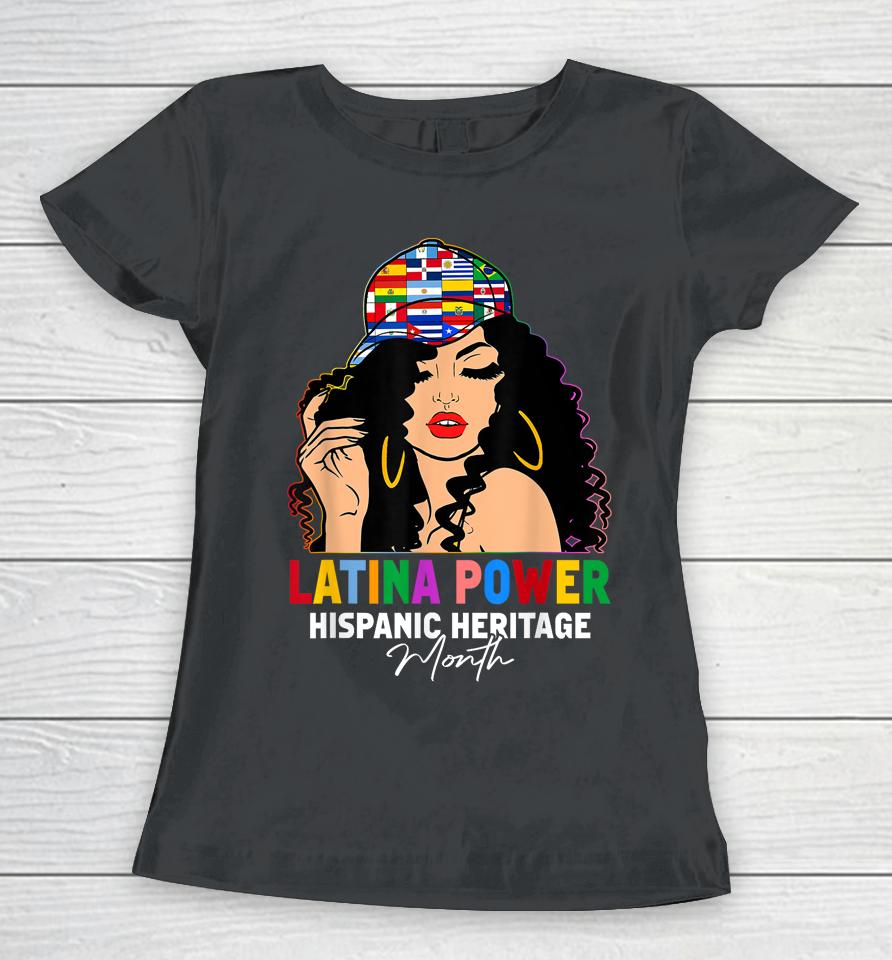 Latina Power Hispanic Heritage Month  Country Flags Women T-Shirt