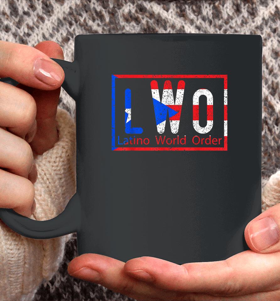 Latino World Order Puerto Rico Blue And Red Coffee Mug