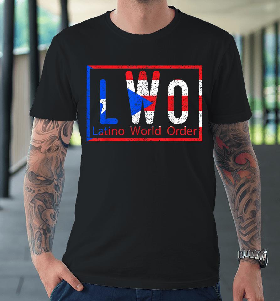 Latino World Order Puerto Rico Blue And Red Premium T-Shirt