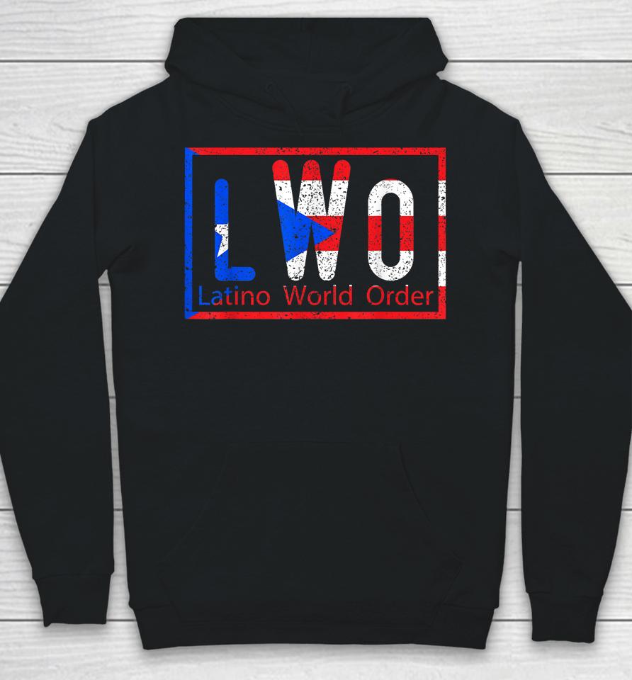 Latino World Order Puerto Rico Blue And Red Hoodie
