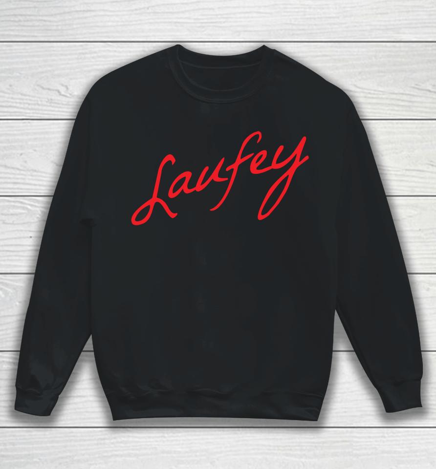 Laufey Merch Embroidered Signature Sweatshirt