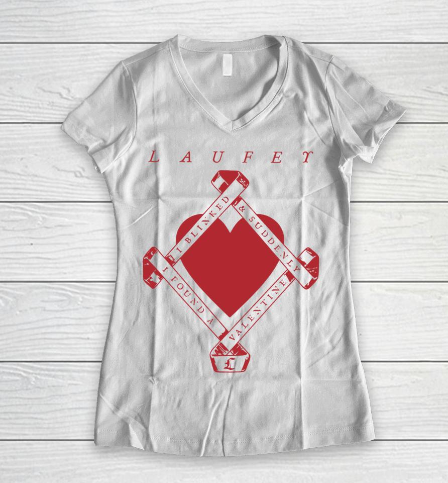 Laufey Valentine Women V-Neck T-Shirt